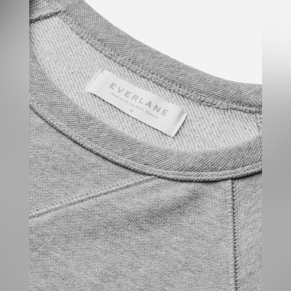 Everlane The Unisex French Terry Crew Sweatshirt Heathered Grey Size XXS - Picture 6 of 13